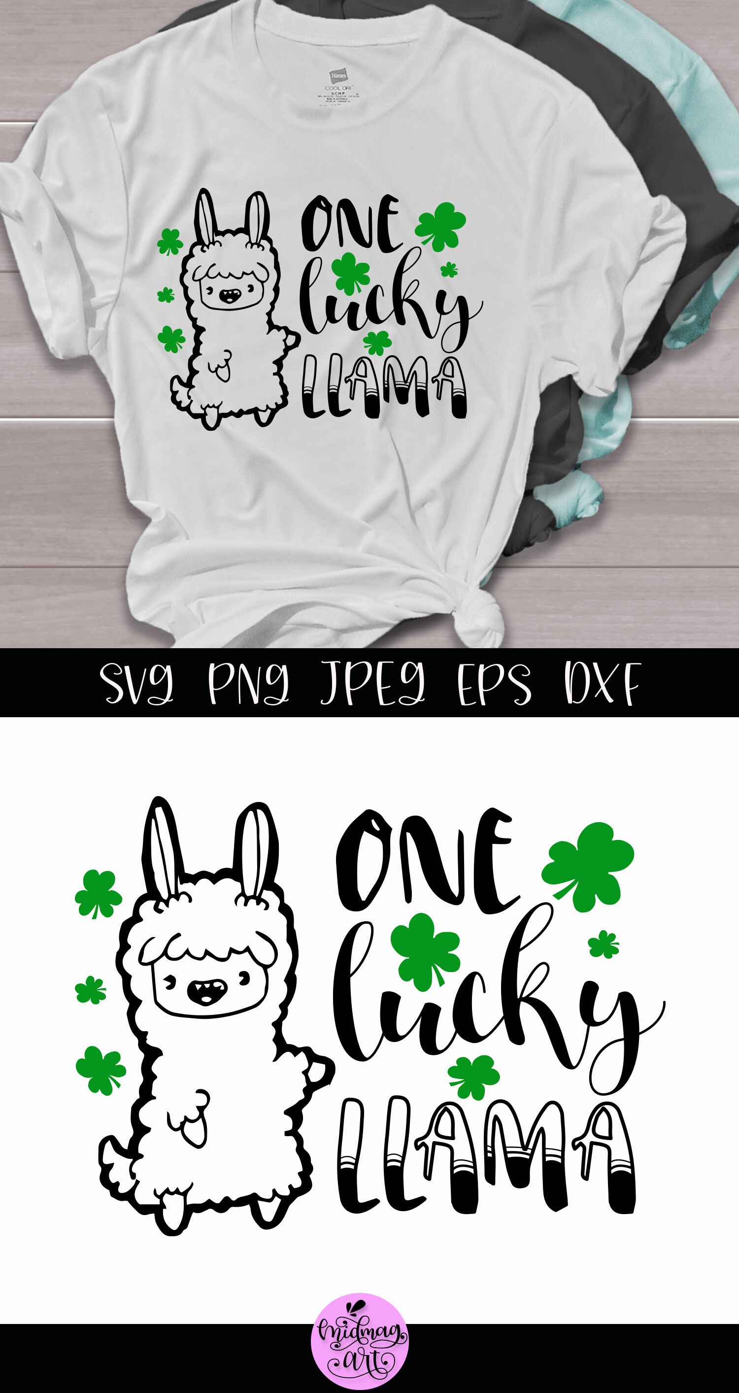 Download One Lucky Llama Svg St Patricks Day Shirt Svg By Midmagart Thehungryjpeg Com