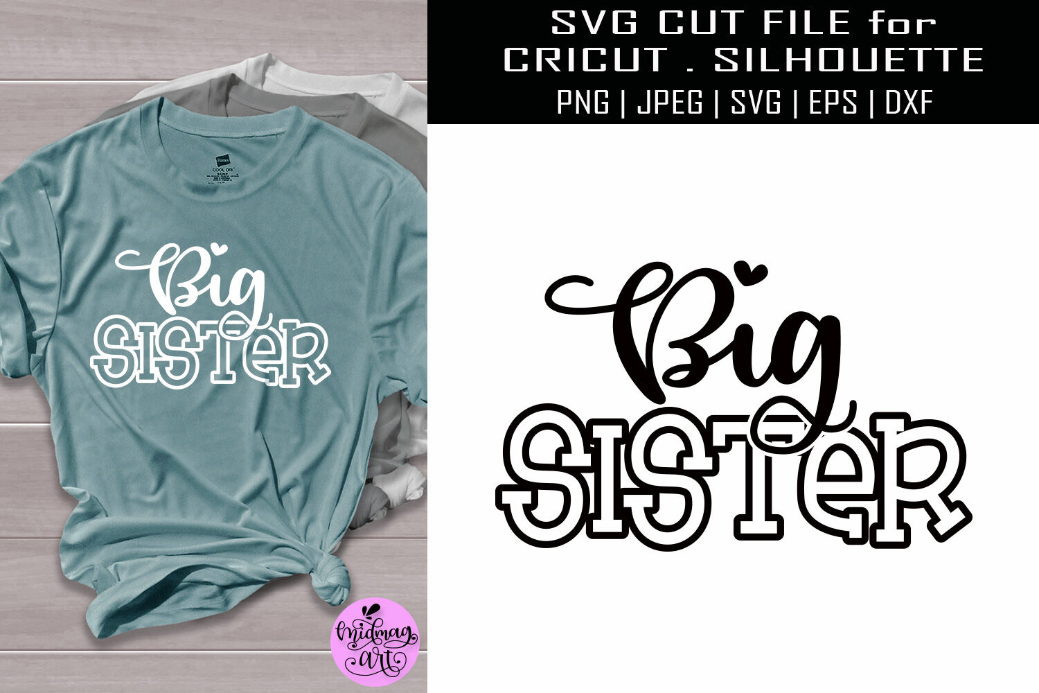 Download Big Sister Svg Sister Shirt Svg By Midmagart Thehungryjpeg Com