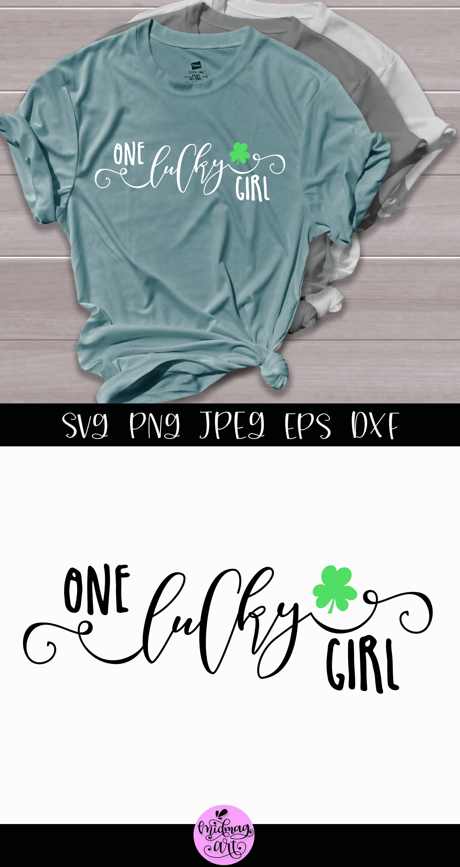 Download One lucky girl svg, st patricks day shirt svg By Midmagart ...