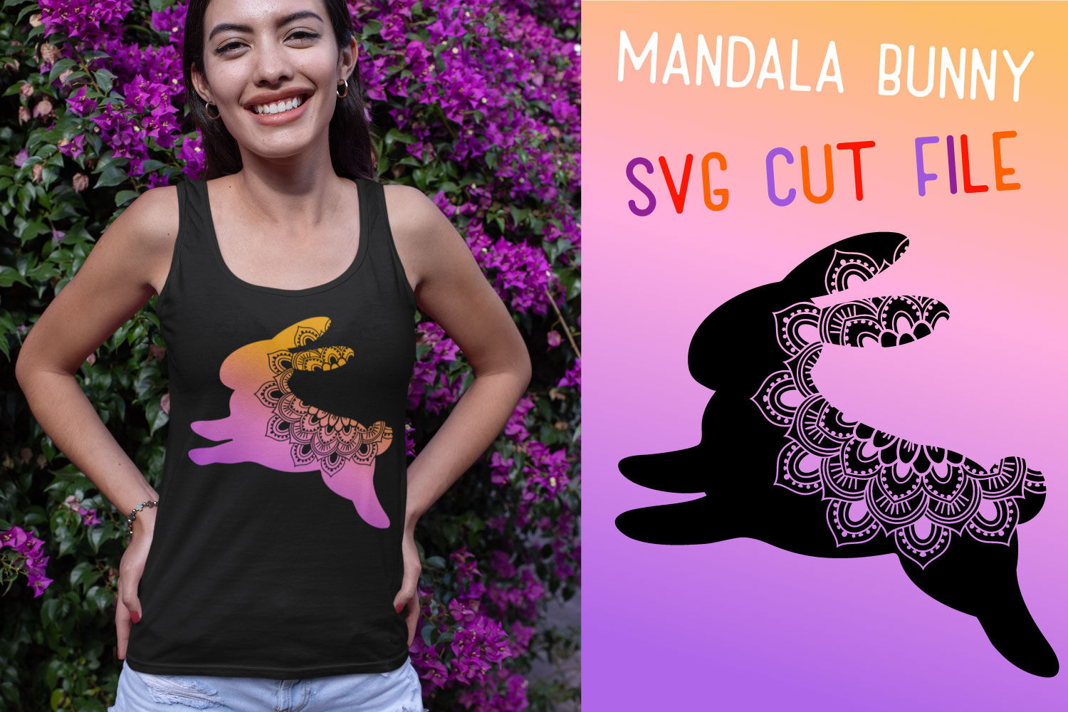 Download Mandala Bunny SVG cut file By Tatiana Cociorva Designs | TheHungryJPEG.com