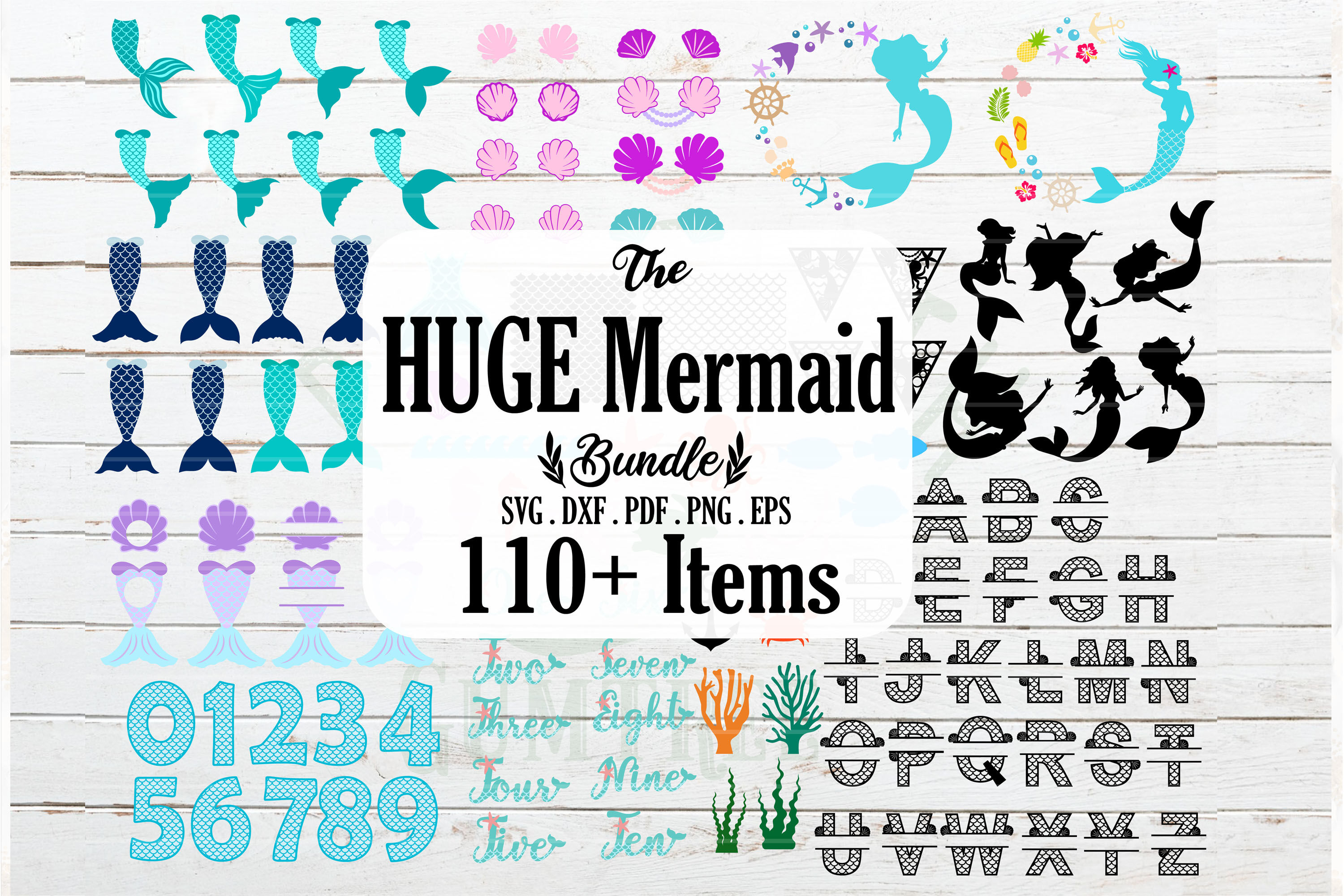 Download HUGE mermaid Nautical SVG bundle, Fish scale template SVG ...