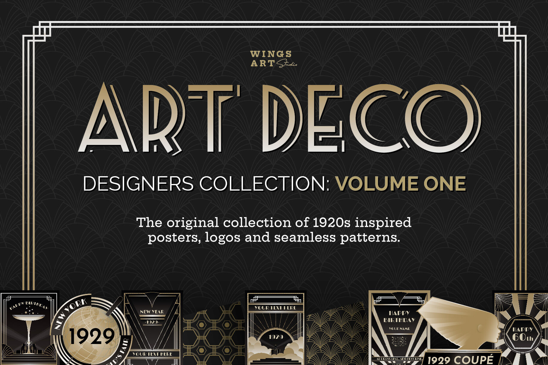 Art Deco Graphics Collection Vol 1 By Wingsart Thehungryjpeg Com