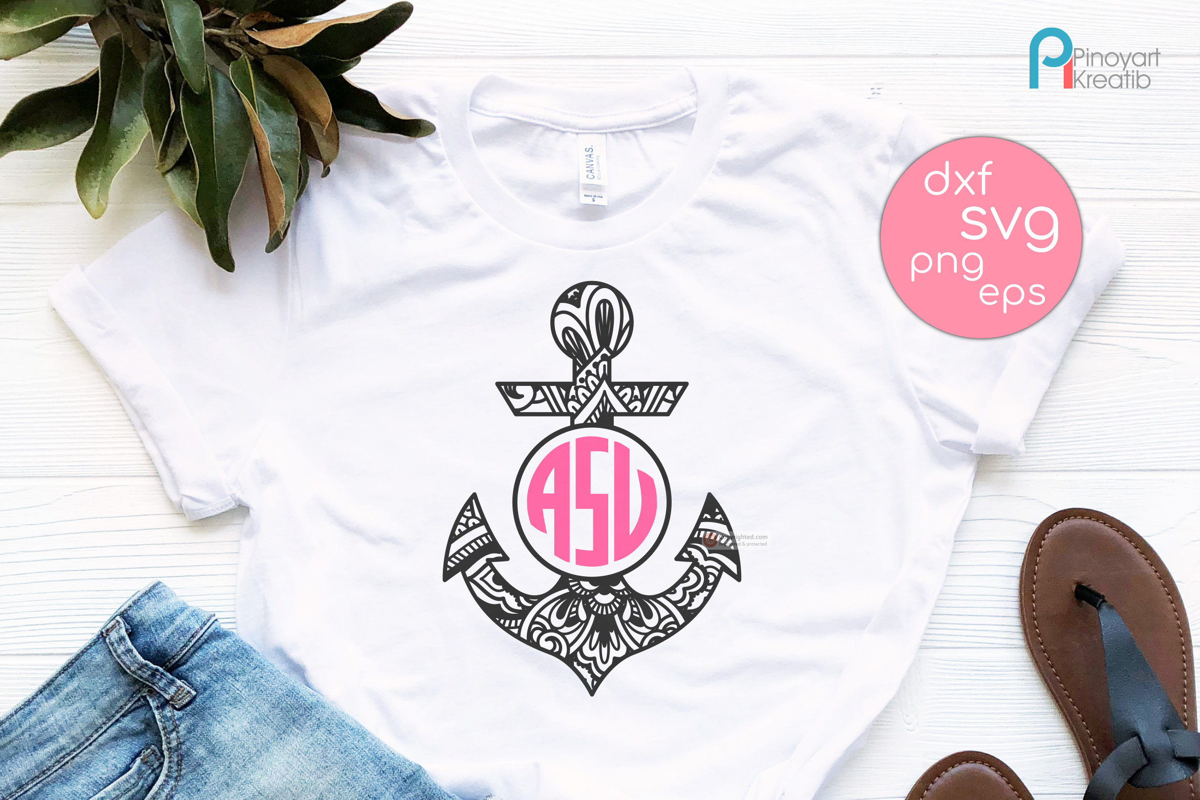 Mandala Anchor Svg, Zentangle Anchor Svg, Anchor Svg By Pinoyart | TheHungryJPEG.com