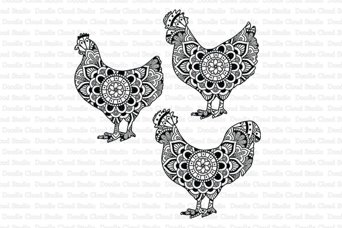 Download Chicken Mandala Svg Cut Files Chicken Mandala Clipart By Doodle Cloud Studio Thehungryjpeg Com