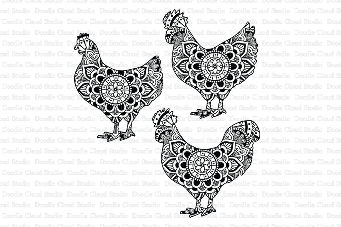 Chicken Mandala Svg Cut Files Chicken Mandala Clipart By Doodle Cloud Studio Thehungryjpeg Com