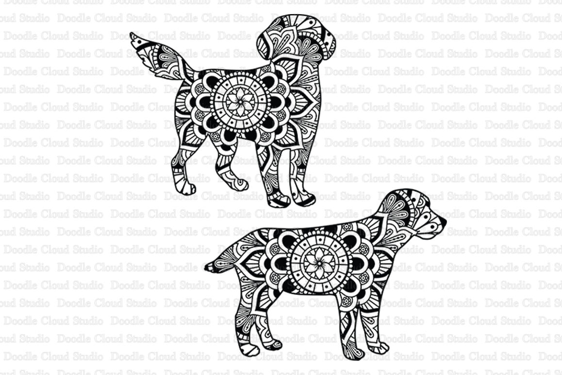 Dog Mandala SVG Cut Files, Dog Mandala Clipart. By Doodle Cloud Studio