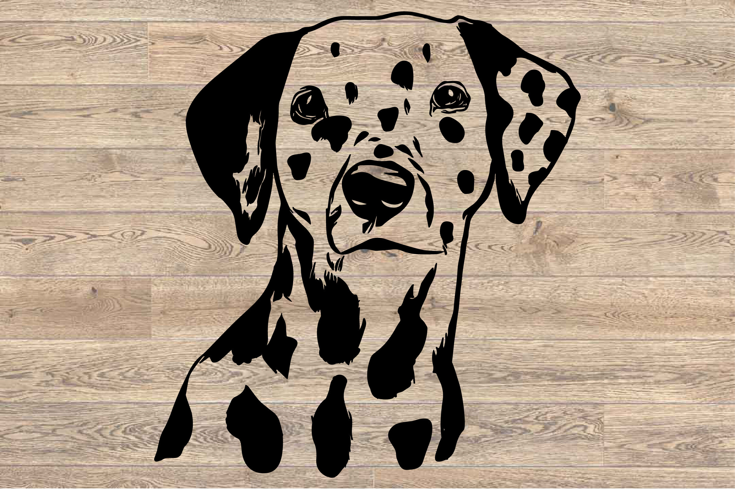 Dalmatian Dog Head Silhouette Svg Cutting Files 1689s By Hamhamart Thehungryjpeg Com