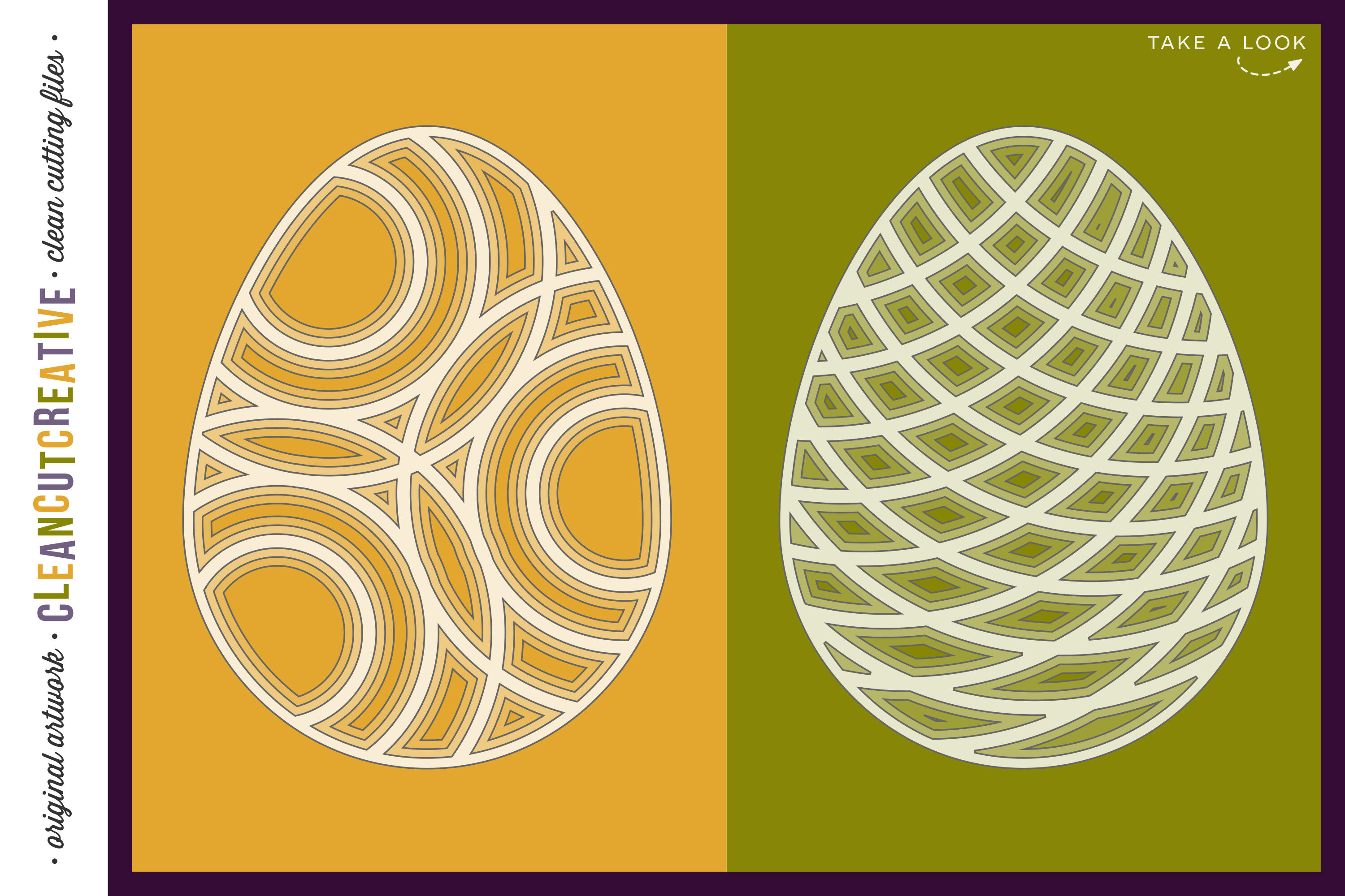 3D layered EASTER EGG shelf sitters | shadow boxes | stacked paper SVG