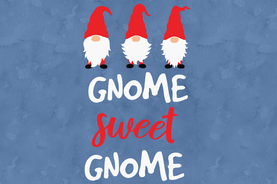 Download Gnome Sweet Gnome SVG Cut Files, Gnome Clipart. By Doodle ...