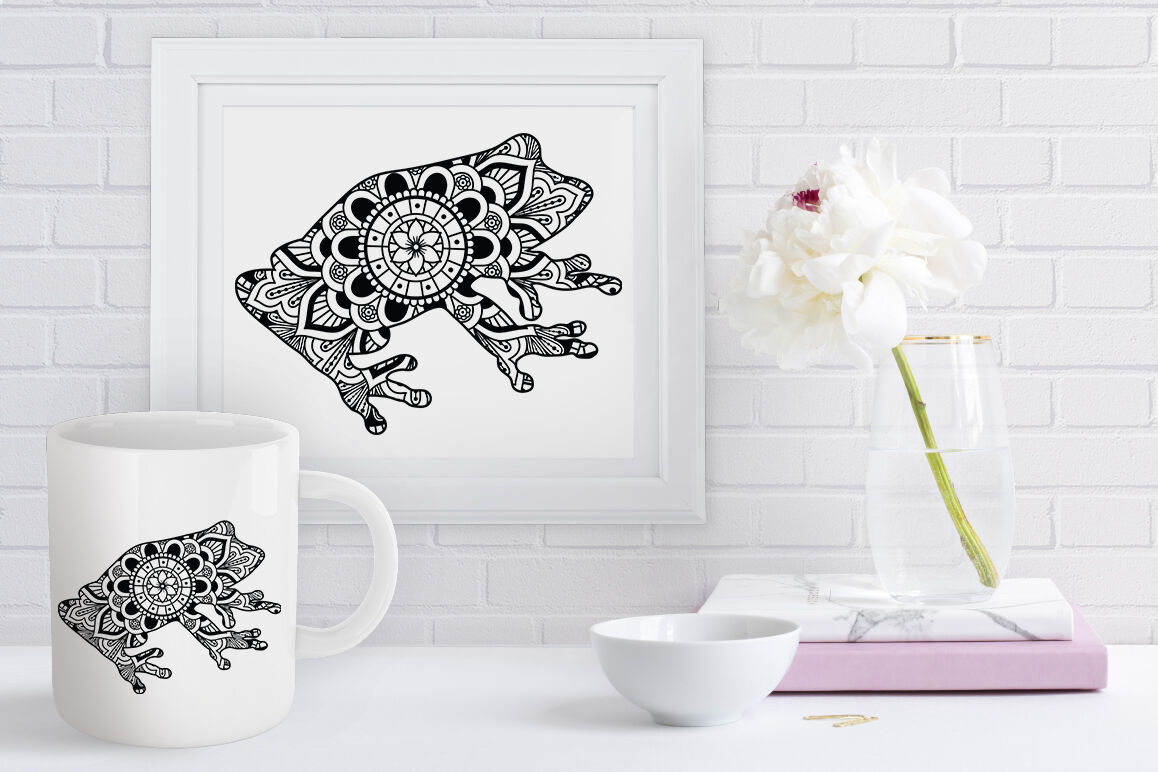 Frog Mandala SVG Cut Files, Frog Mandala Clipart, By ...