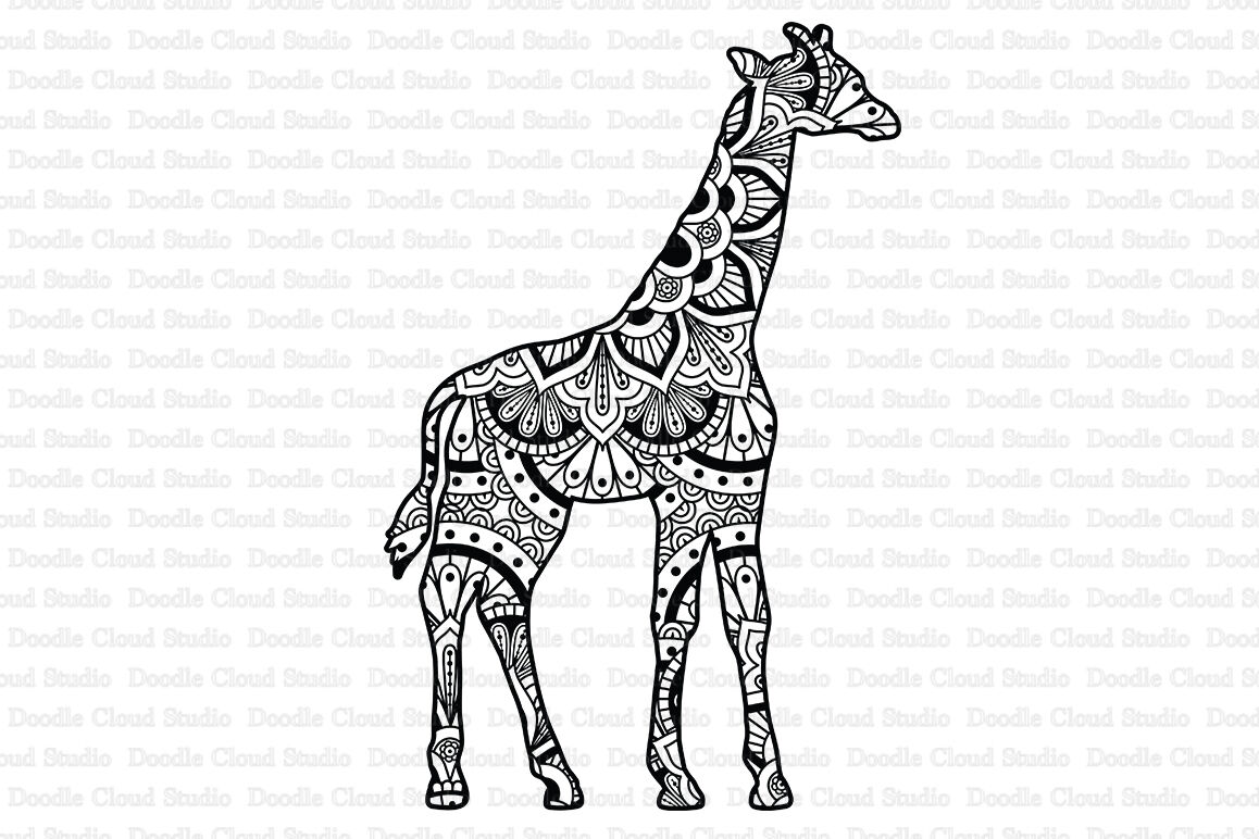 Download Giraffe Mandala Svg Cut Files Giraffe Mandala Clipart By Doodle Cloud Studio Thehungryjpeg Com