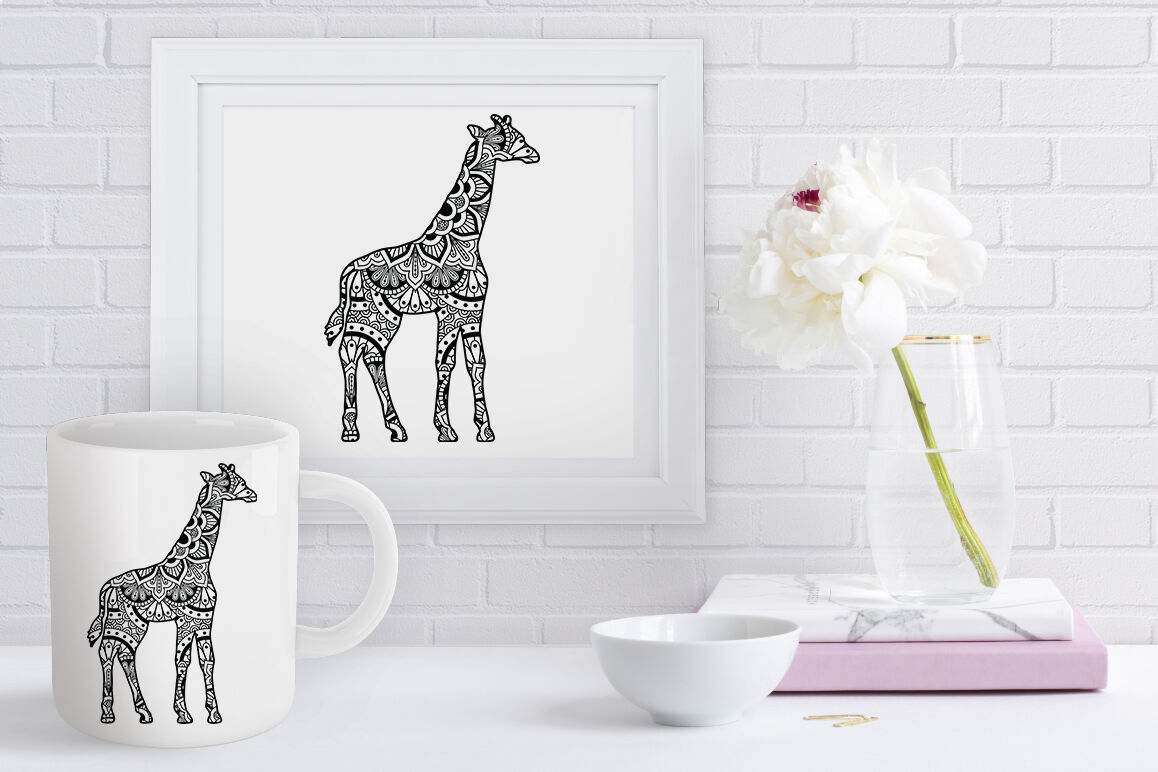 Download Giraffe Mandala Svg Cut Files Giraffe Mandala Clipart By Doodle Cloud Studio Thehungryjpeg Com