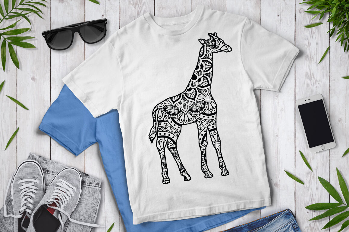 Giraffe Mandala Svg Cut Files Giraffe Mandala Clipart By Doodle Cloud Studio Thehungryjpeg Com