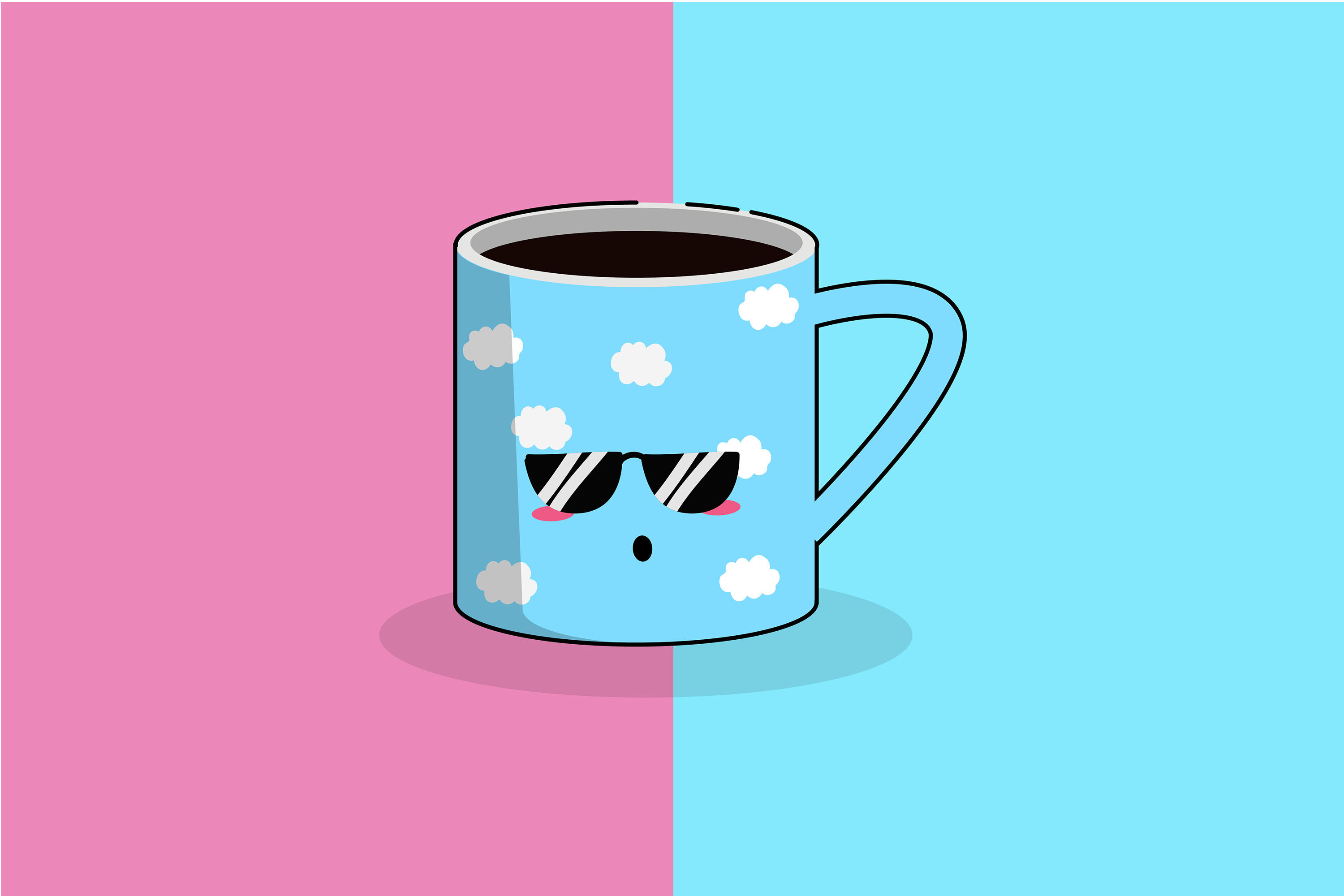 Kawaii Cute Cup Tea Illustration By Red Sugar Design | TheHungryJPEG