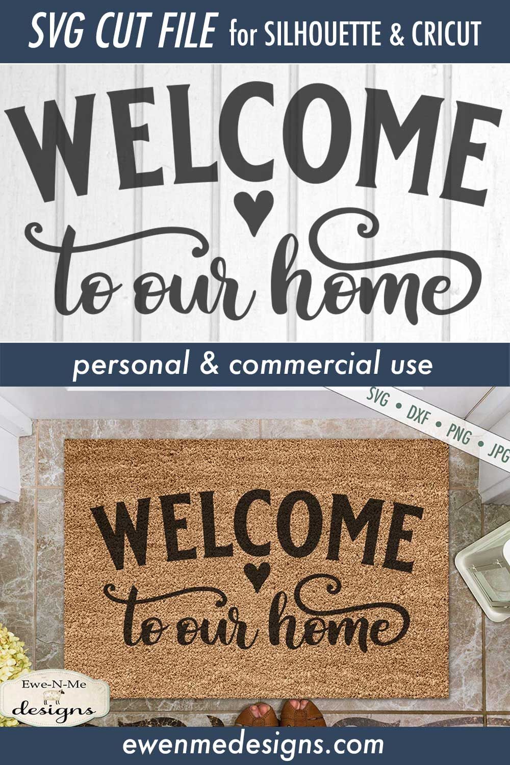 Welcome To Our Home Doormat Svg By Ewe N Me Designs Thehungryjpeg Com