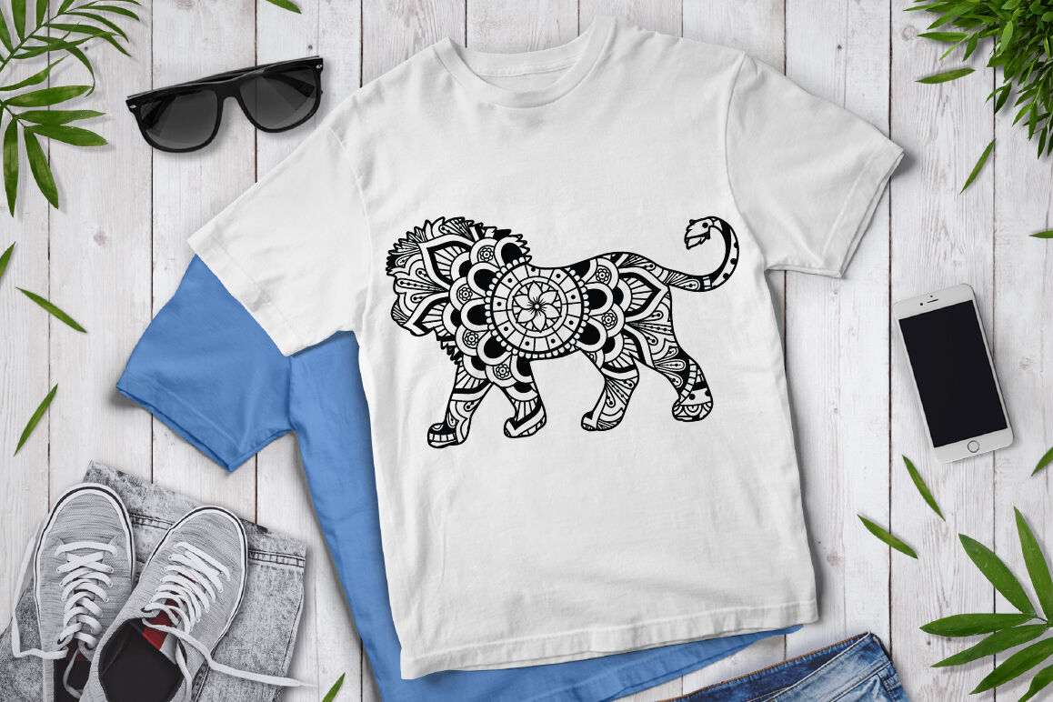 Lion Mandala SVG Cut Files, Lioness Mandala SVG. By Doodle ...