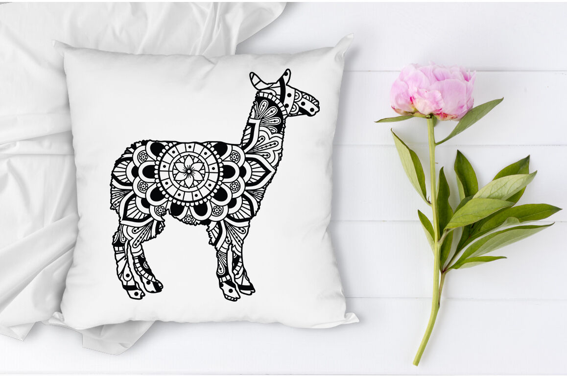 Download Llama Mandala Svg Cut Files Llama Mandala Clipart By Doodle Cloud Studio Thehungryjpeg Com