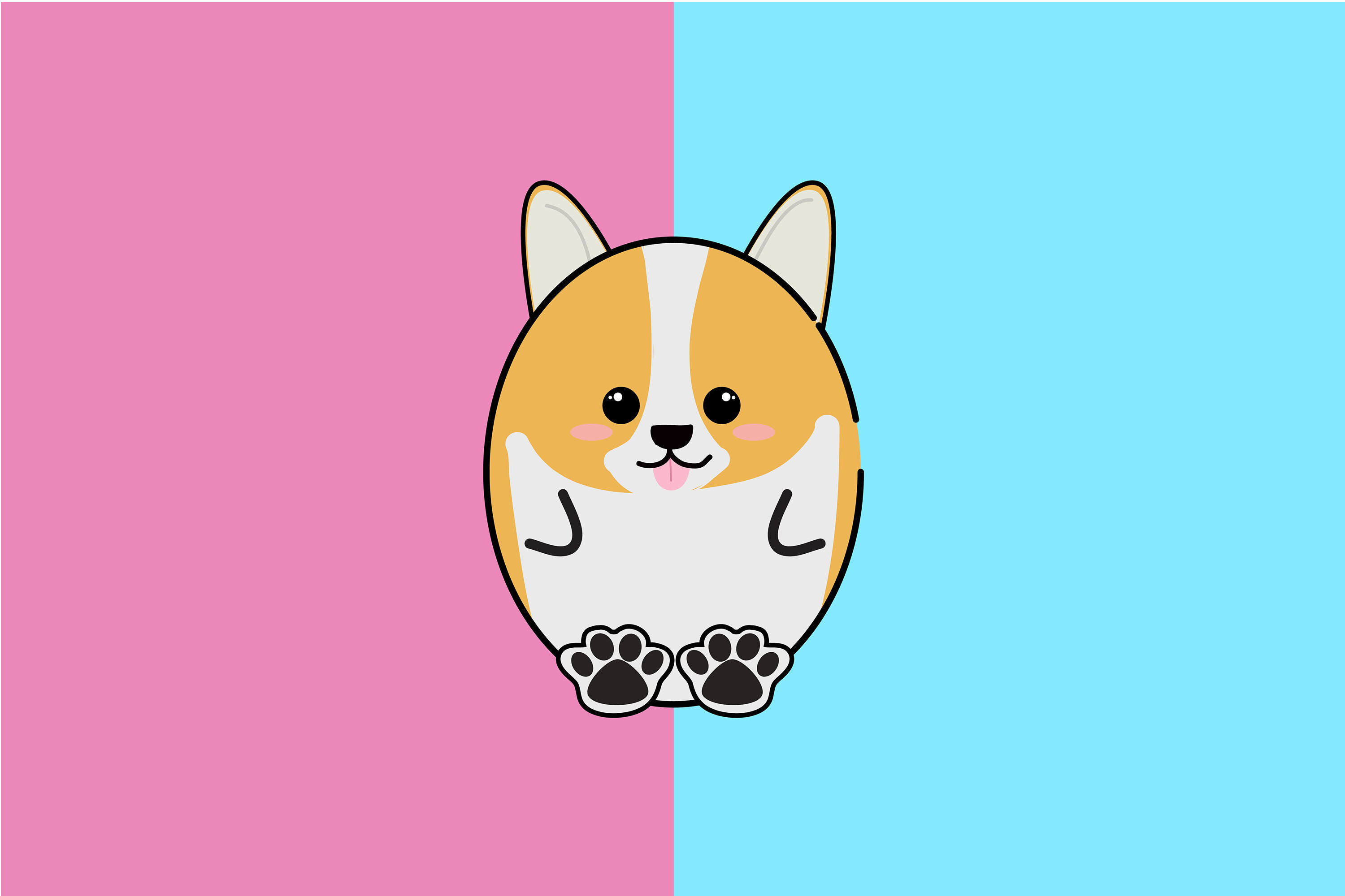 Kawaii Cute Dog By Red Sugar Design