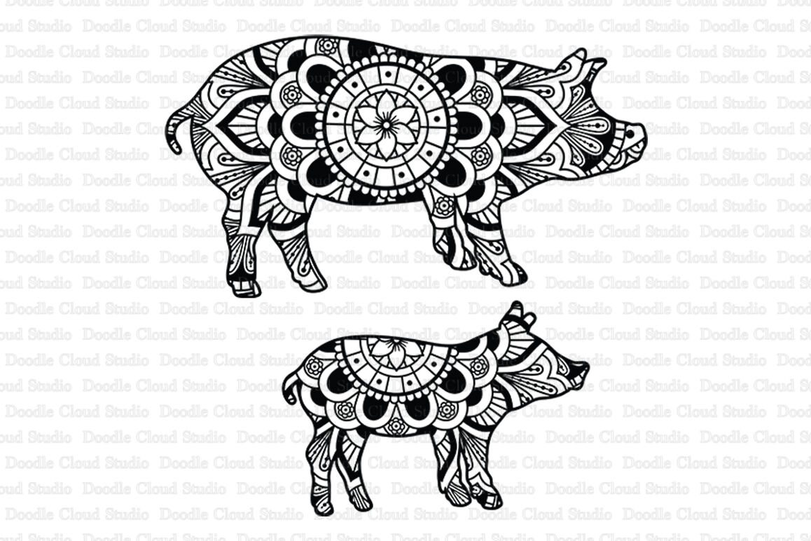 Download Pig Mandala Svg Piglet Mandala Pig Clipart By Doodle Cloud Studio Thehungryjpeg Com