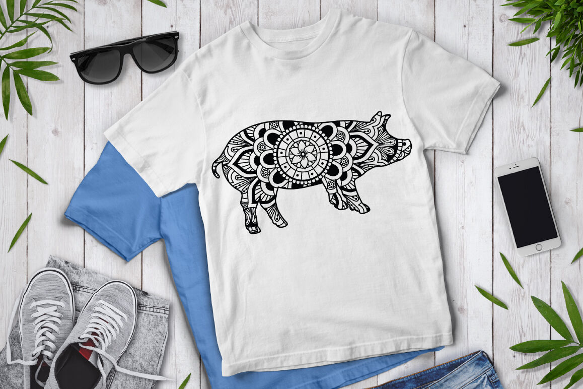 Download Pig Mandala SVG, Piglet Mandala, Pig Clipart By Doodle Cloud Studio | TheHungryJPEG.com