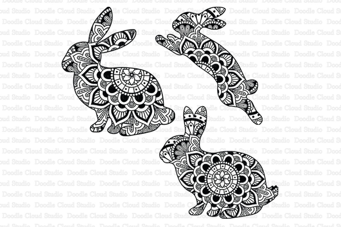 Download Rabbit Mandala SVG Cut Files, Rabbit Mandala Clipart By Doodle Cloud Studio | TheHungryJPEG.com