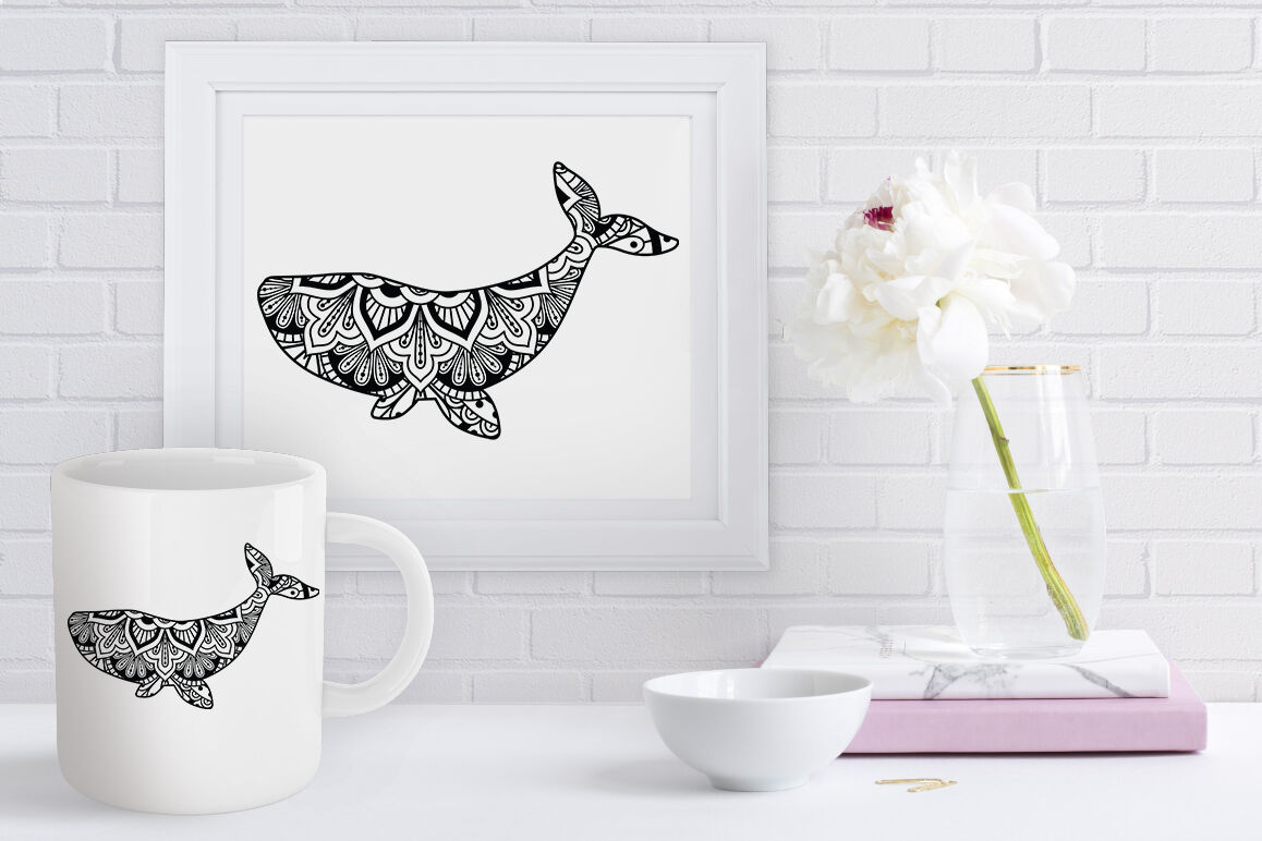 Download Whale Mandala SVG Cut Files, Whale Mandala Clipart By Doodle Cloud Studio | TheHungryJPEG.com