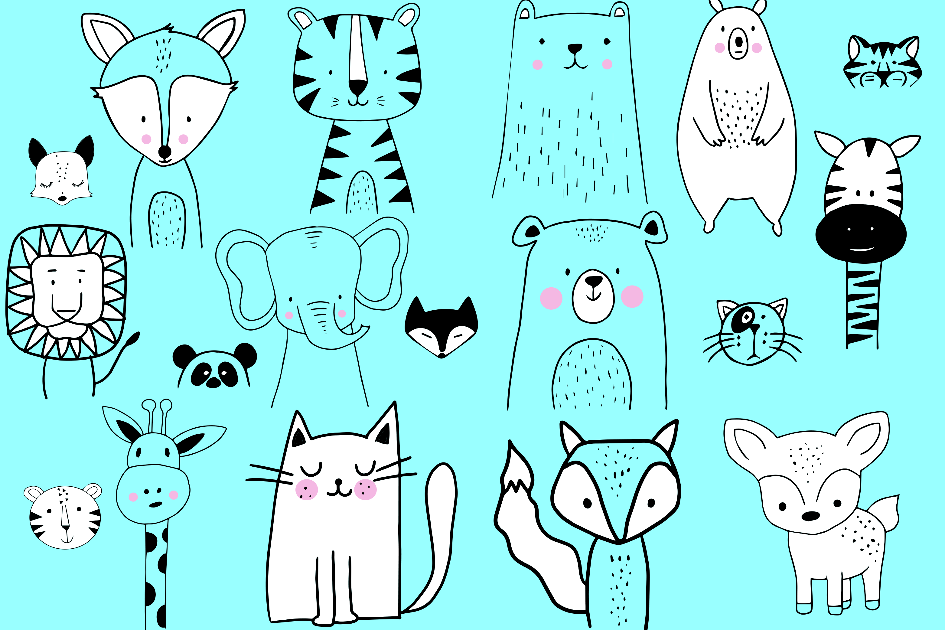 Download Cute Baby Animals Svg By Carrtoonz Thehungryjpeg Com