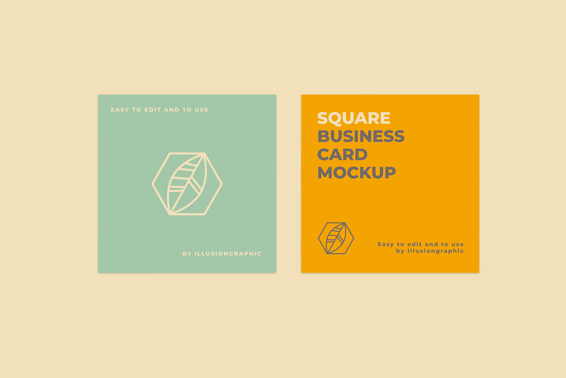 Download Square Business Card Mock-up - 8 views By Illusiongraphic ...