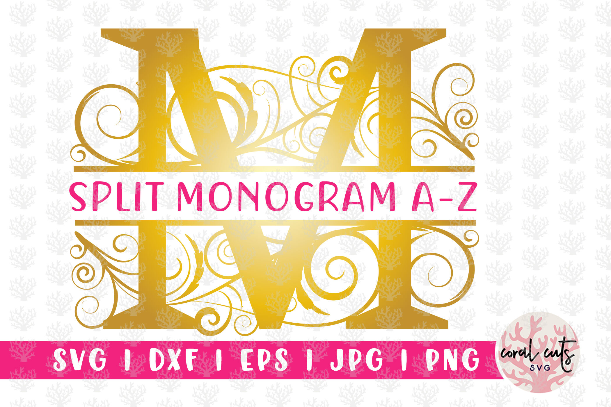 Download Alphabet Floral Split Monogram - A to Z Split Monograms By ...