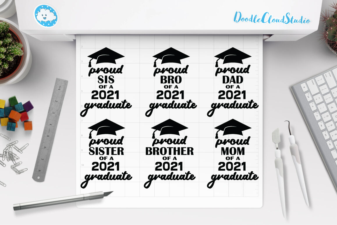 Download Proud Family Of A 2021 Graduate Svg Mom Dad Sister Brother By Doodle Cloud Studio Thehungryjpeg Com