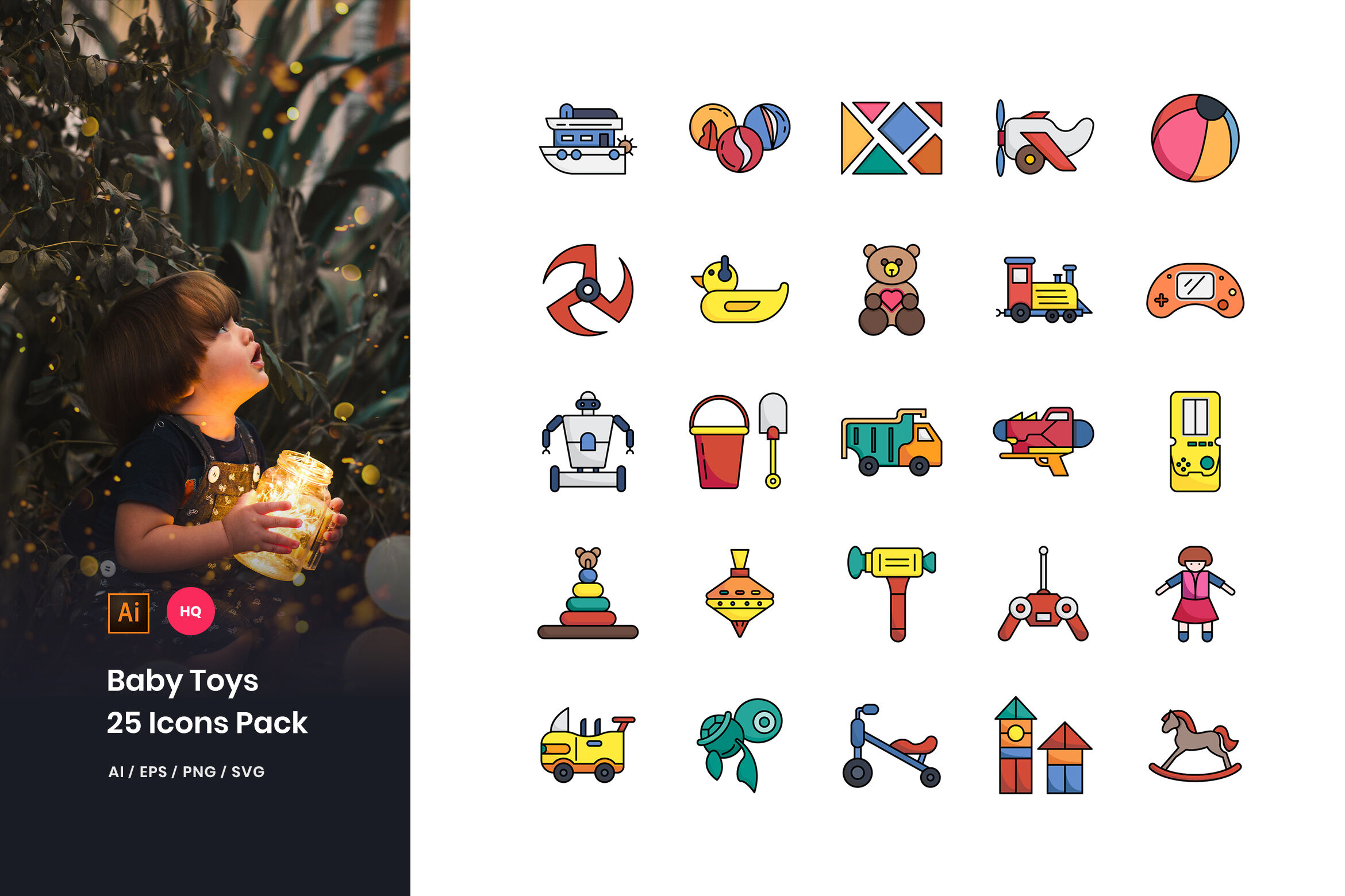 Download Baby Toys Icons Pack By Stringlabs Thehungryjpeg Com