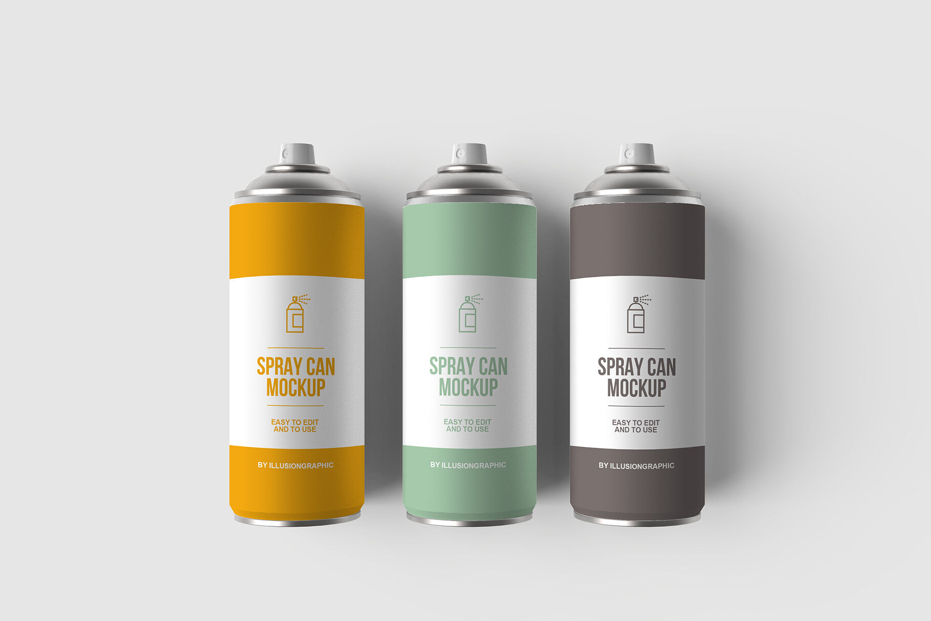 Download Spray Can Mockups 10 Views By Illusiongraphic Thehungryjpeg Com