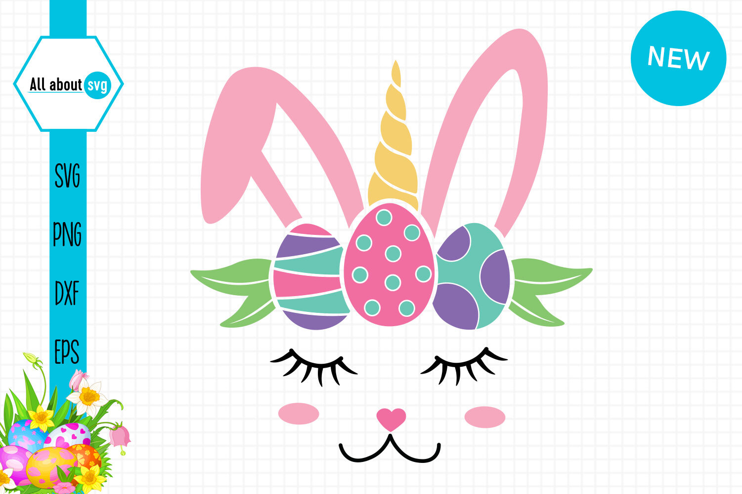 Free Easter Bunny Unicorn Svg SVG PNG EPS DXF File