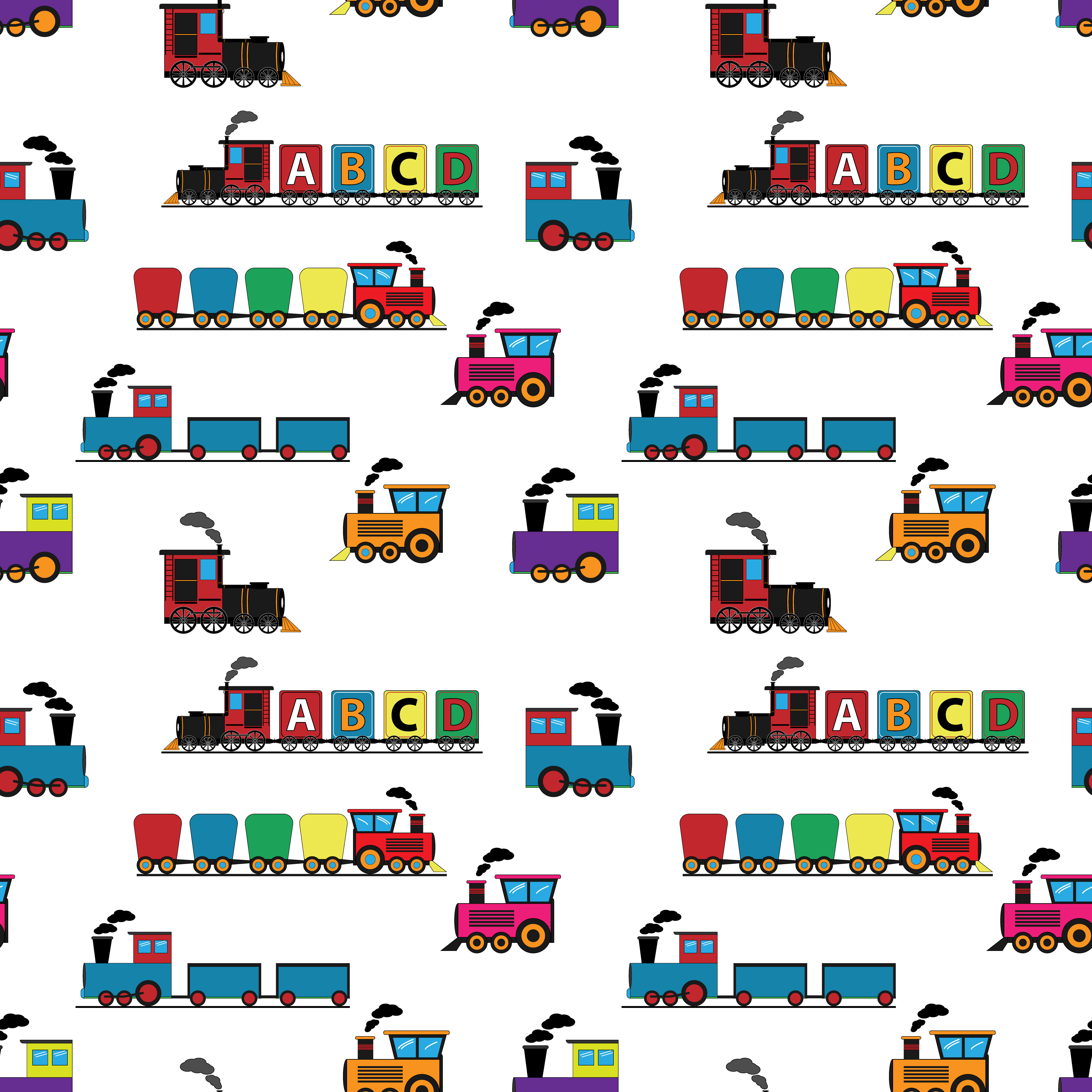 train pattern By CurutDesign