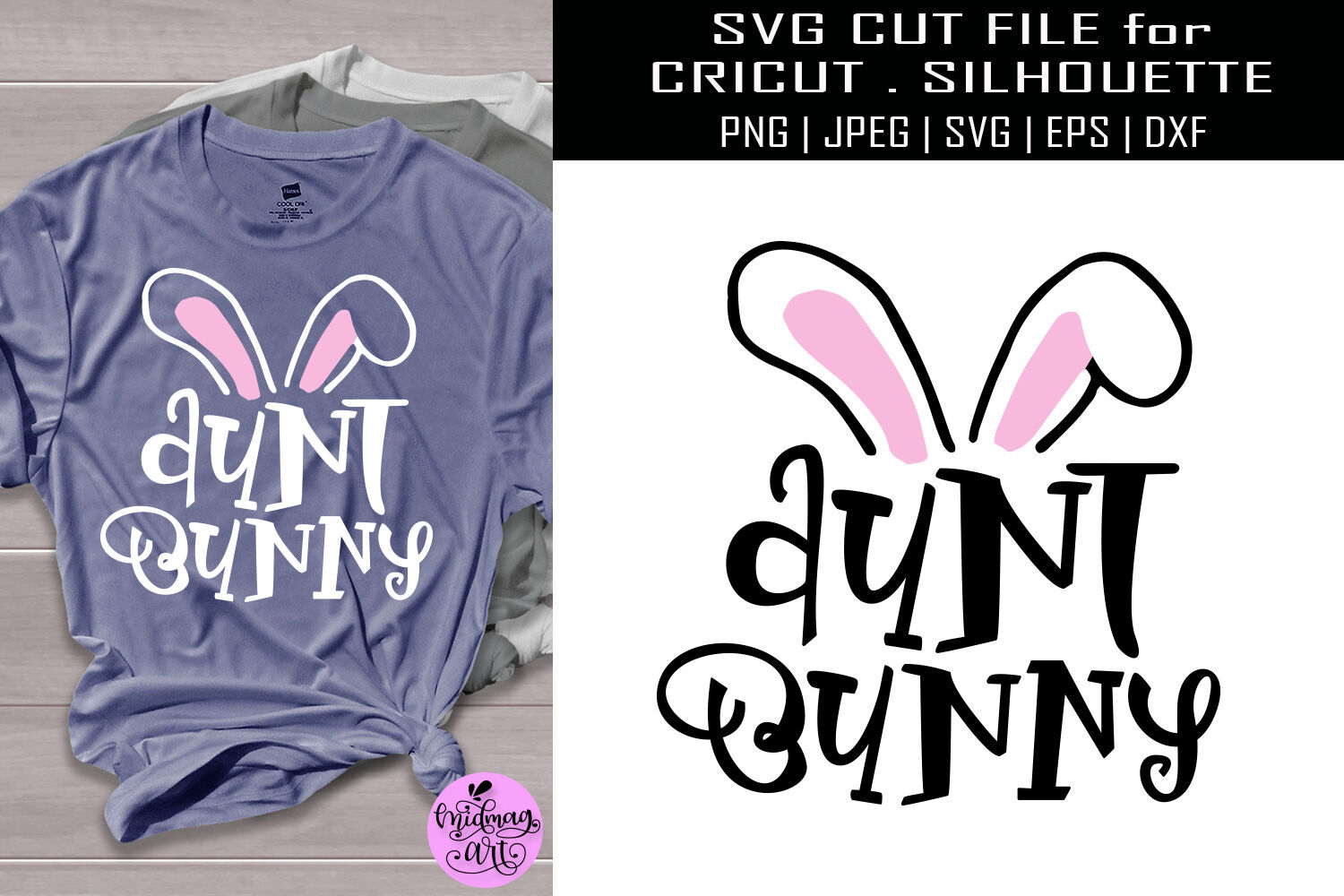 Download Aunt bunny svg, easter shirt svg By Midmagart ...