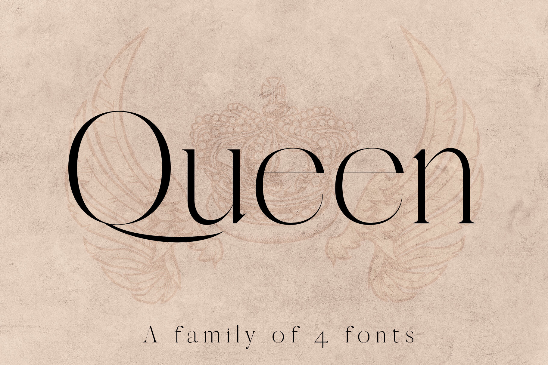 Queen An Elegant Serif Font By Dene Studios Thehungryjpeg Com