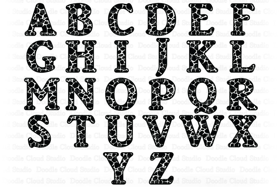 Download Giraffe Alphabet SVG, Animal Letters SVG Cut Files ...