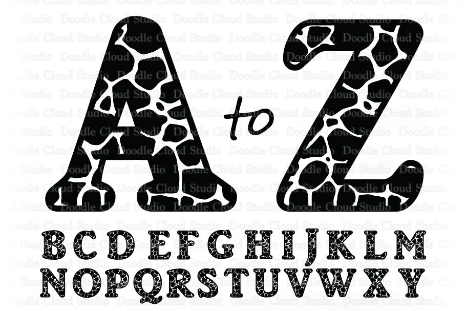 Download Giraffe Alphabet SVG, Animal Letters SVG Cut Files ...