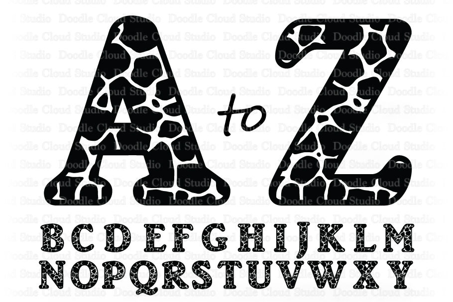 Giraffe Alphabet SVG, Animal Letters SVG Cut Files ...