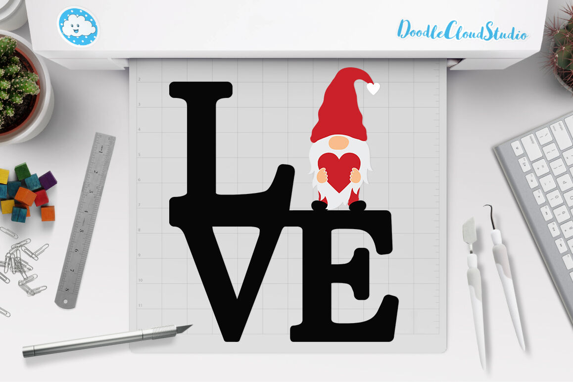 Download Love Gnomes Svg Gnome With Heart Svg Cut Files By Doodle Cloud Studio Thehungryjpeg Com