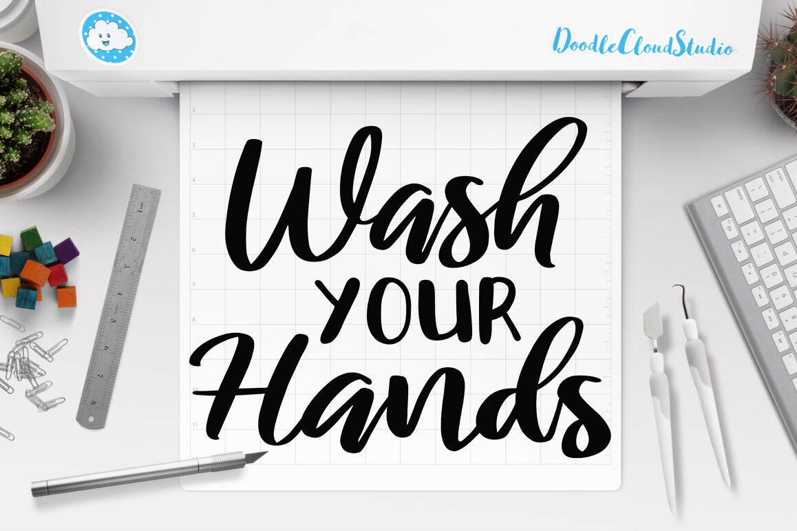 Wash Your Hands Svg Cut Files Hand Wash Awareness Clipart By Doodle Cloud Studio Thehungryjpeg Com