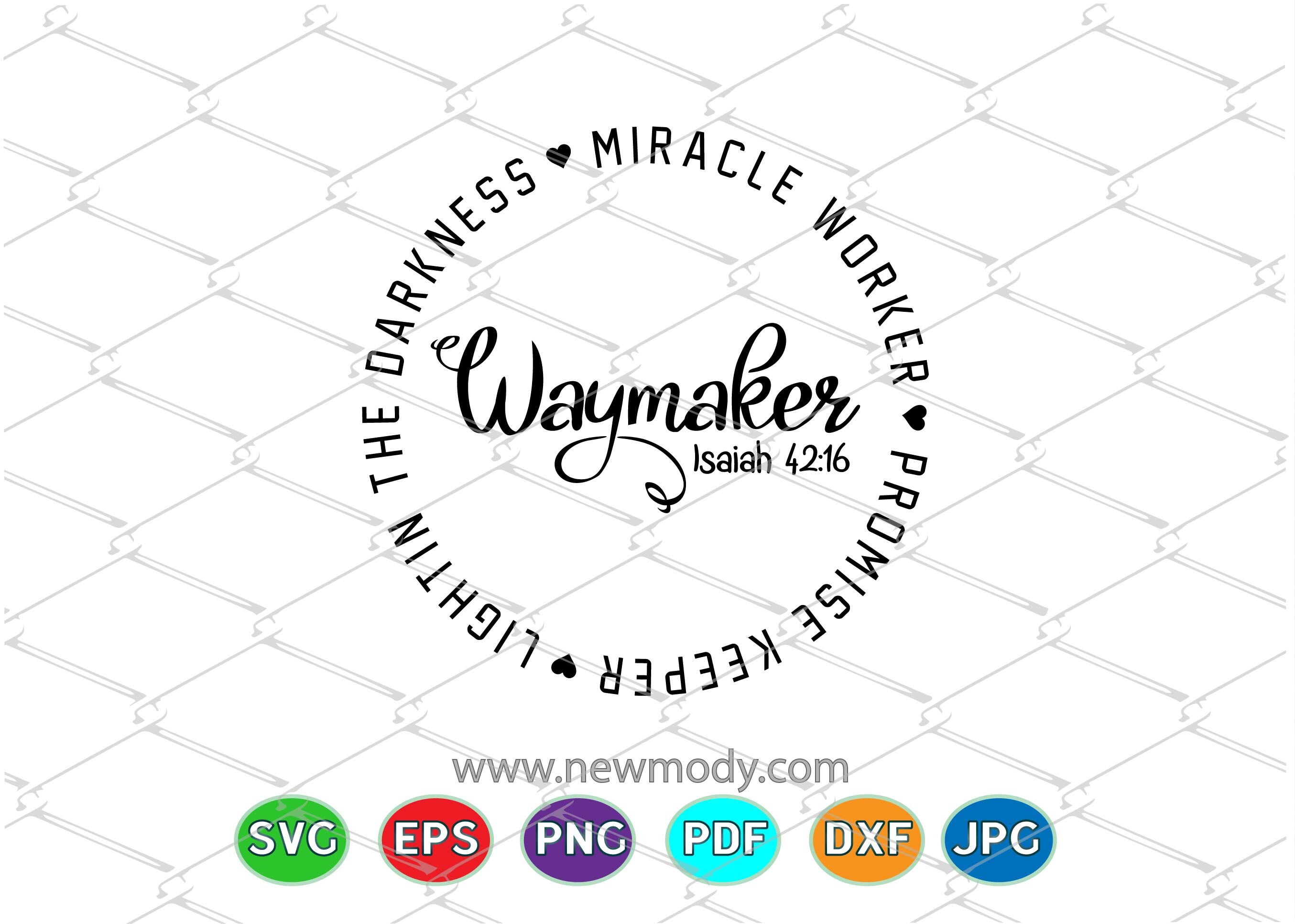 Way Maker Miracle Worker Promise SVG Graphic by RaiihanCrafts · Creative  Fabrica