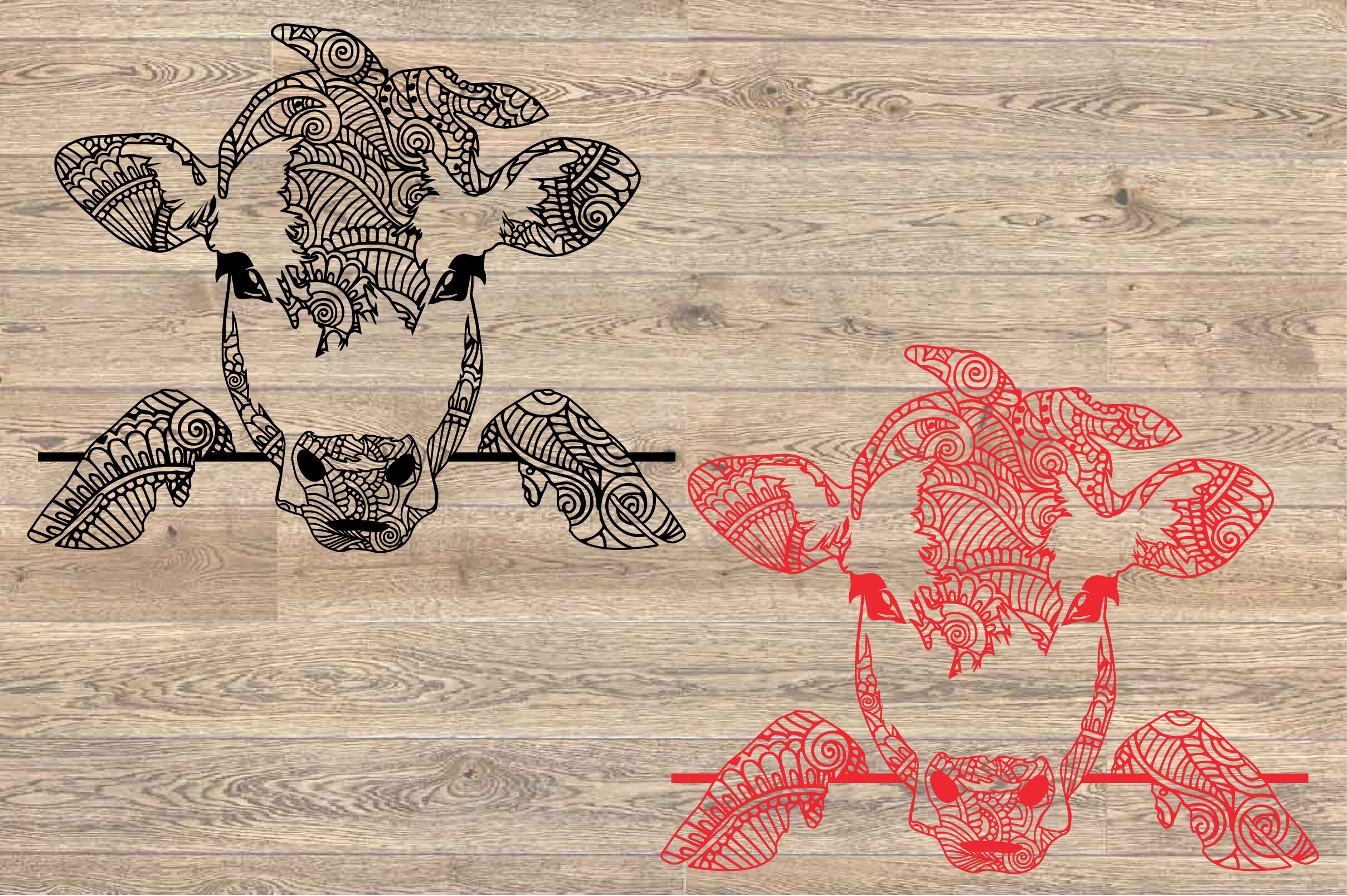 Download Peek A Boo Cow Bandana Mandala Svg Cow Zentangle Peeking Heifer 1725s By Hamhamart Thehungryjpeg Com