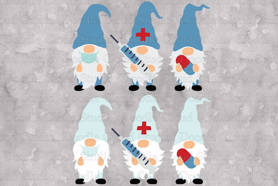 Gnomes Doctors Svg Nurse Gnomes Svg Cut Files By Doodle Cloud Studio Thehungryjpeg Com