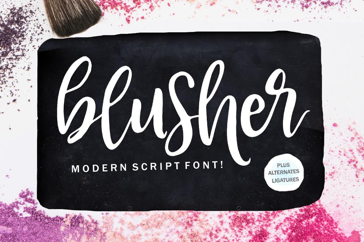 Blusher Script By Youngtype Thehungryjpeg Com