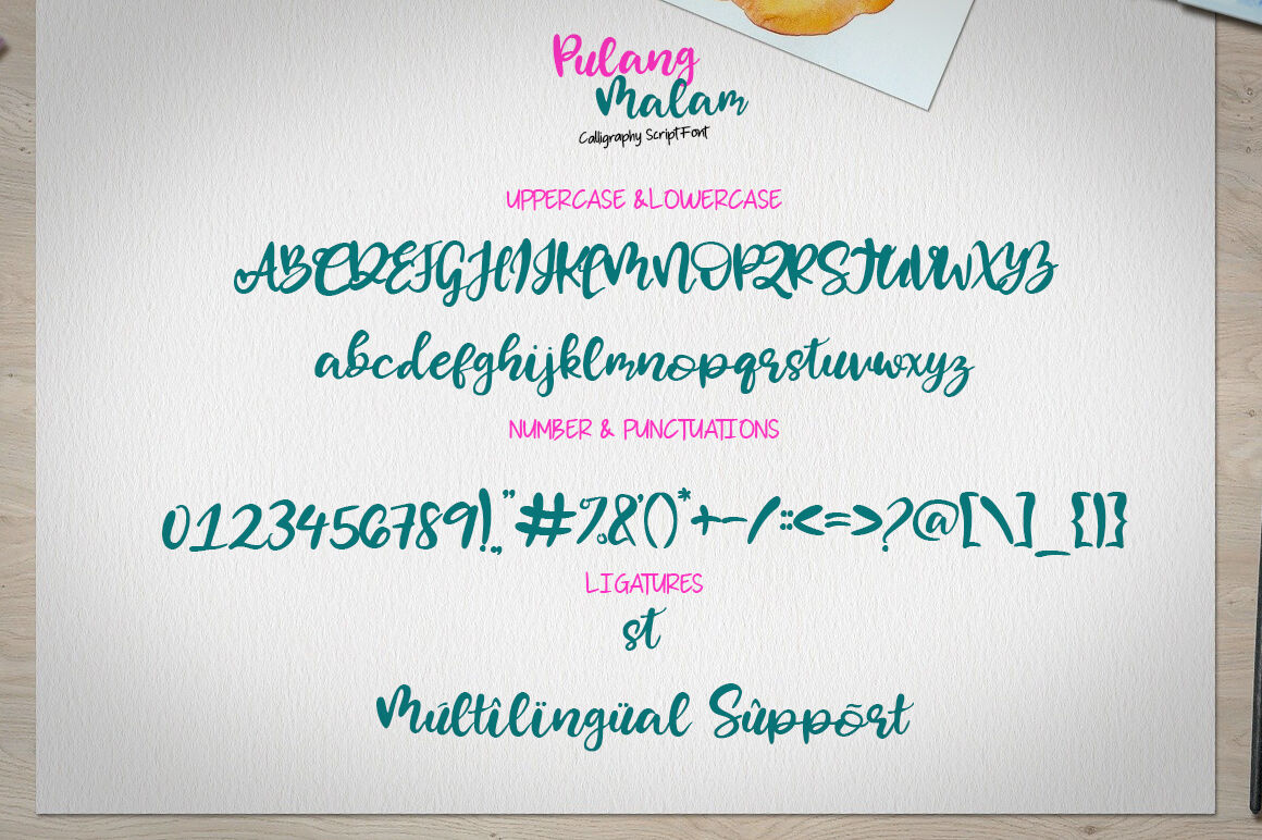 Pulang Malam Calligraphy Script Font By Green Adventure Studio Thehungryjpeg Com