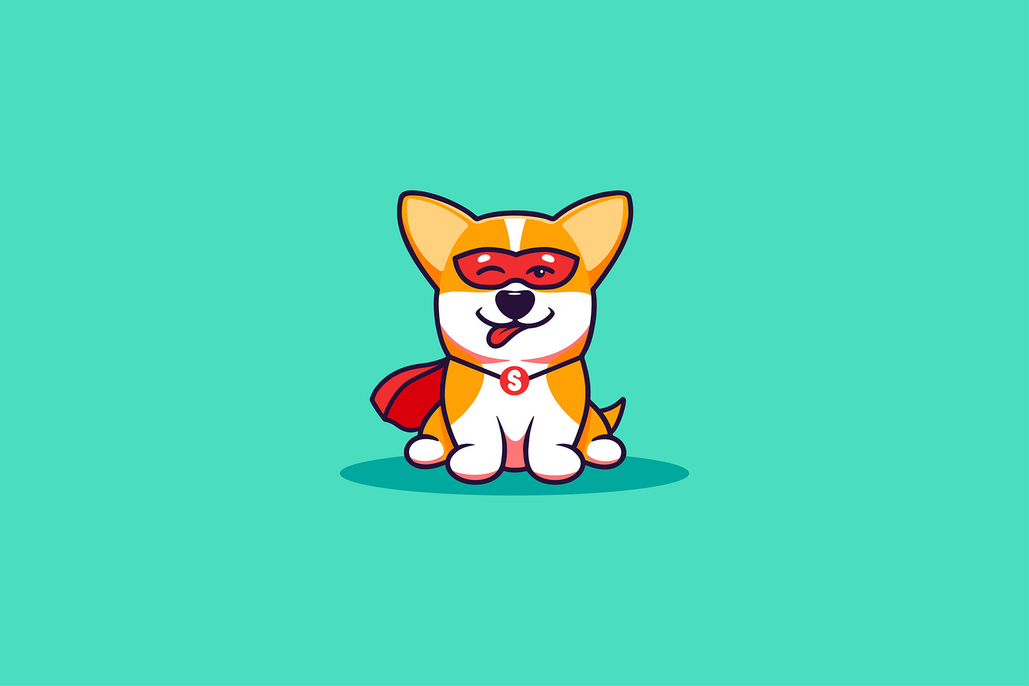 Super dog logo By Lettering_Logo | TheHungryJPEG