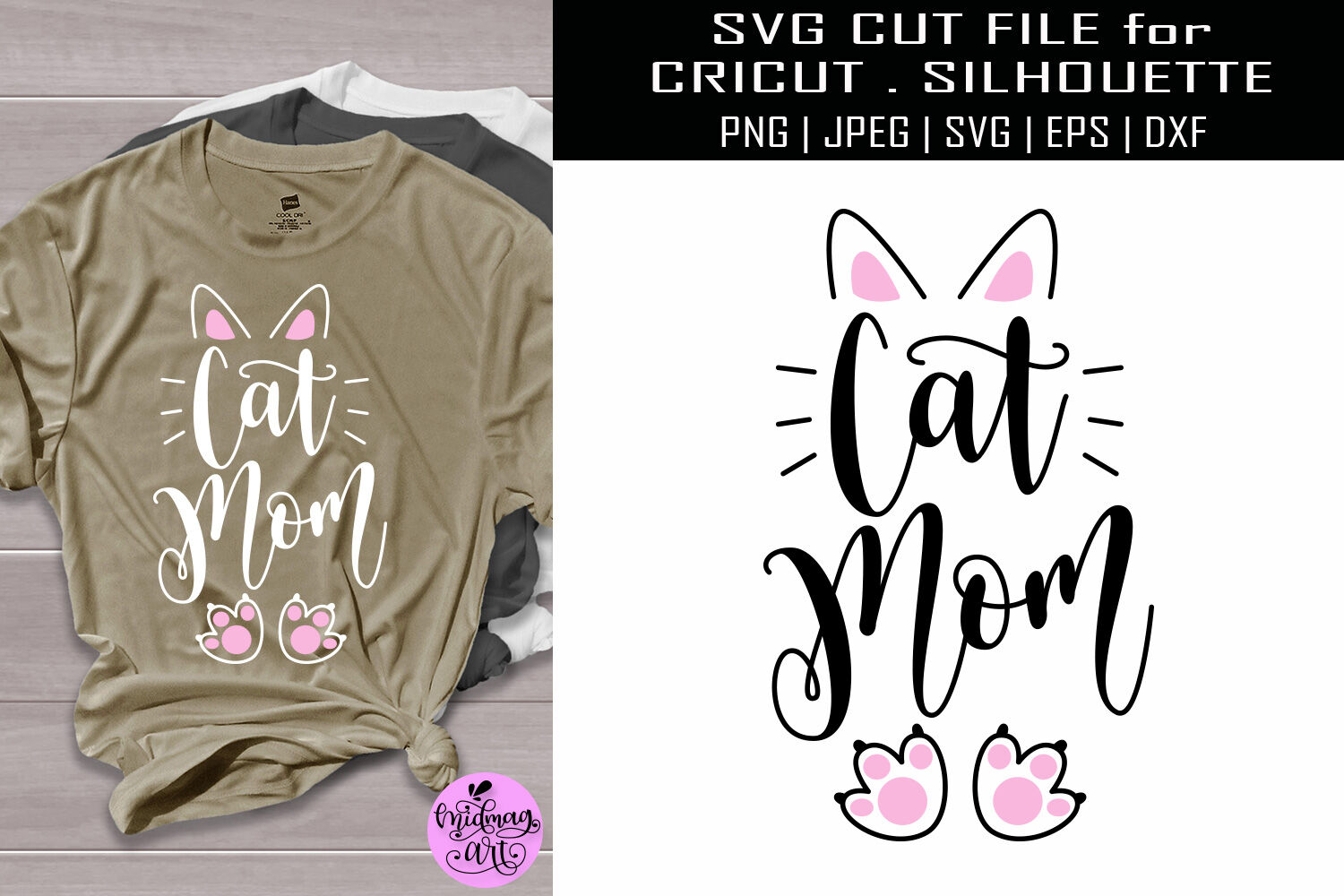 Download Free Best Cat Mom Ever Svg PSD Mockup Template