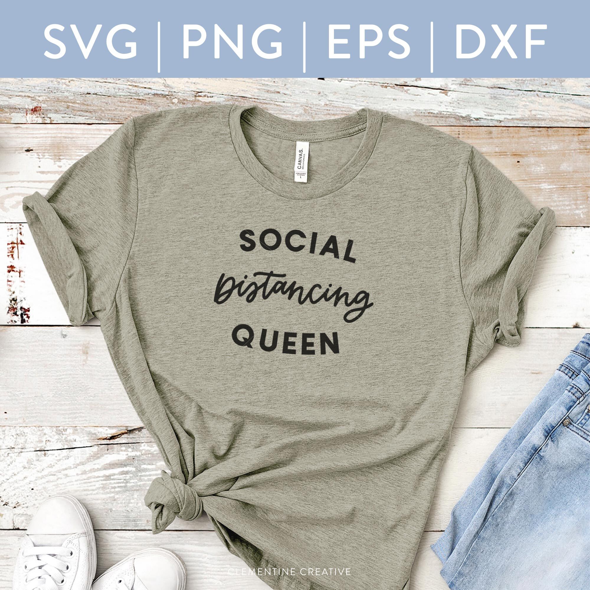 Download Social Distancing Queen SVG By Clementine Creative ...