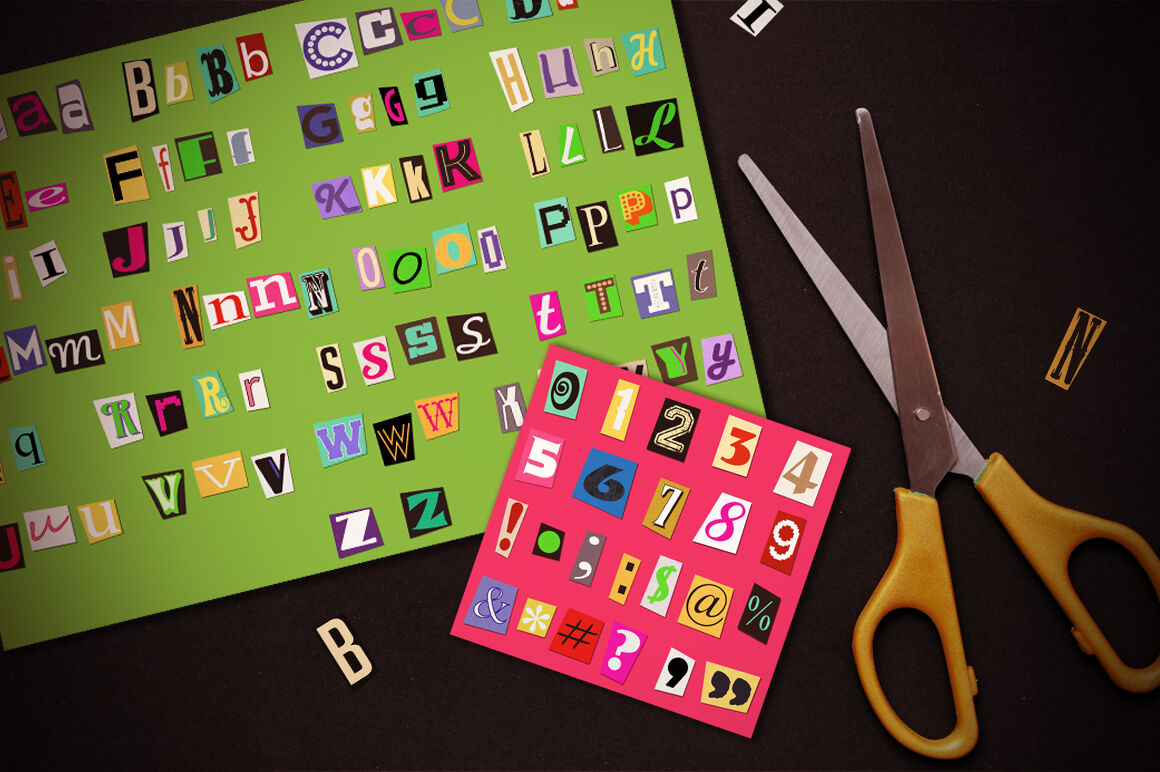 Ransom Letter Cutout Alphabet Set By Dapper Dudell TheHungryJPEG